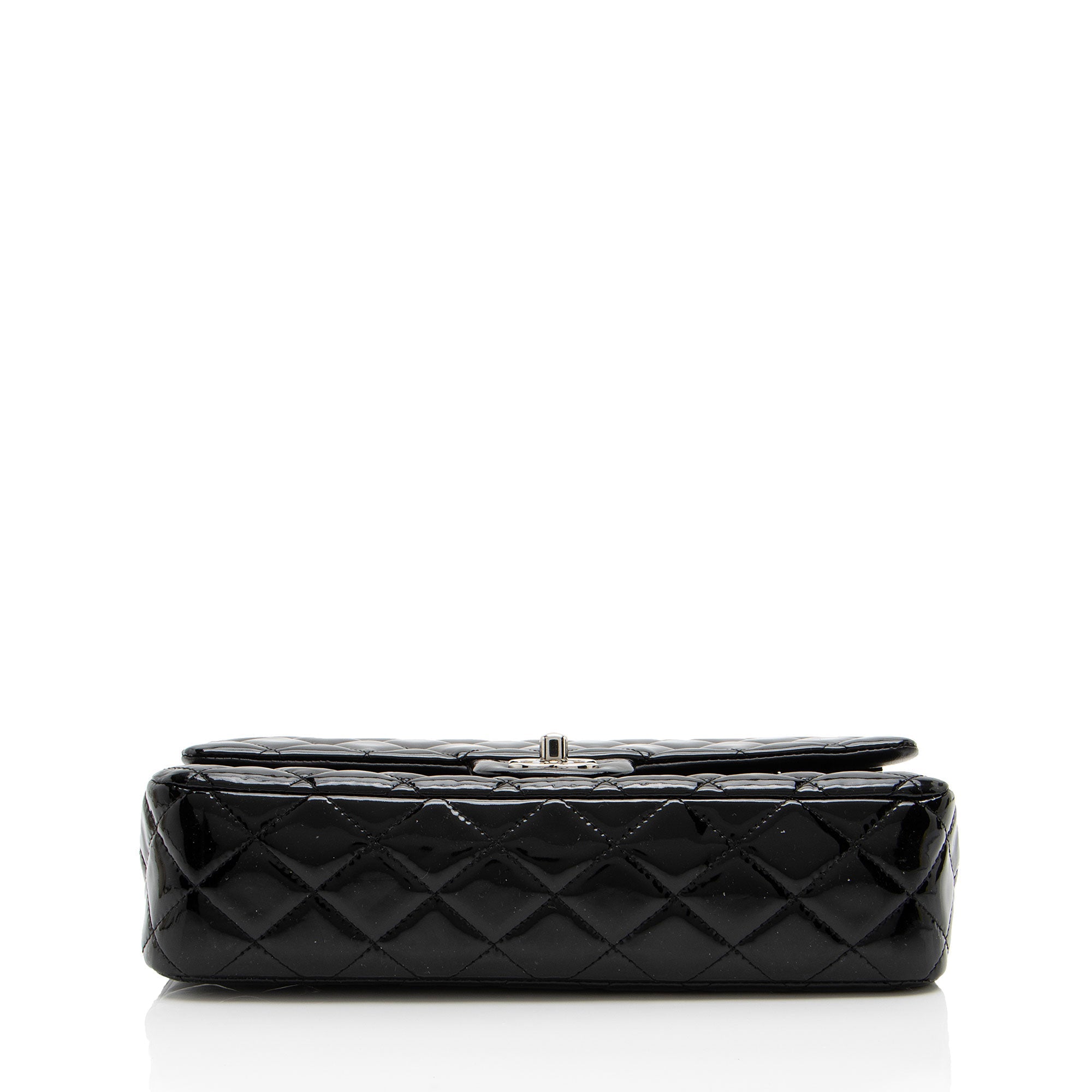 Chanel Patent Leather Classic Medium Double Flap Bag
