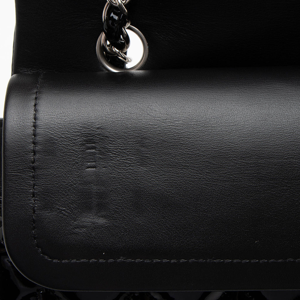 Chanel Patent Leather Classic Medium Double Flap Bag