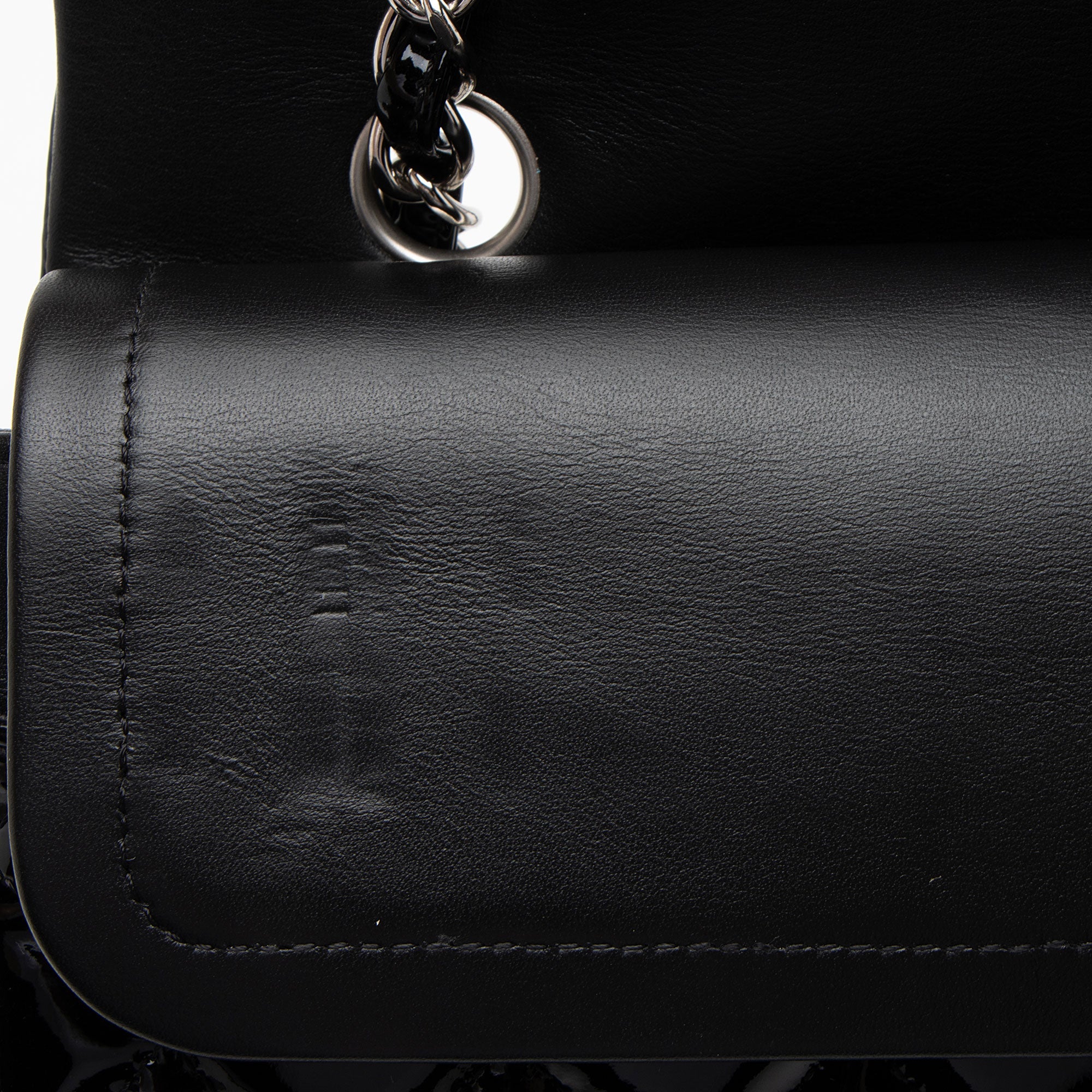 Chanel Patent Leather Classic Medium Double Flap Bag