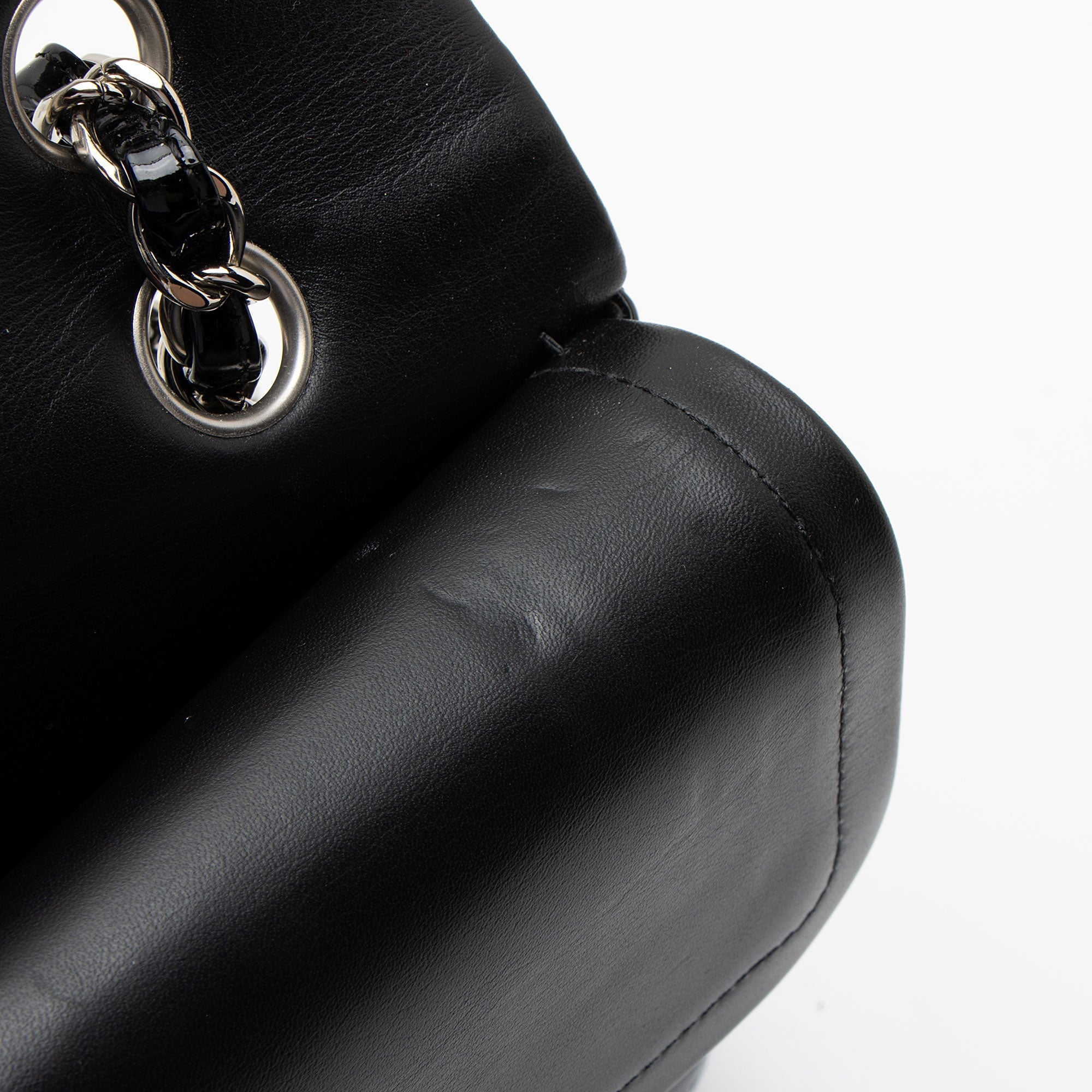 Chanel Patent Leather Classic Medium Double Flap Bag