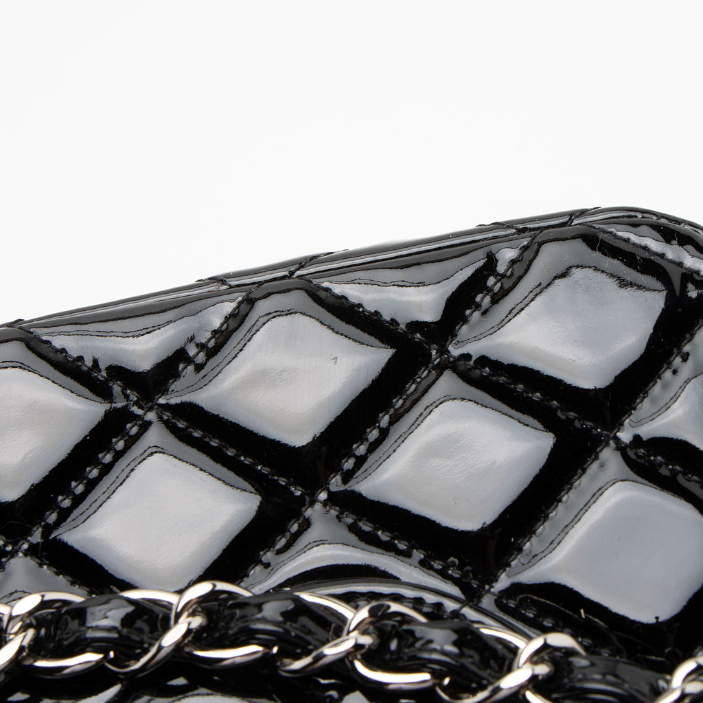 Chanel Patent Leather Classic Medium Double Flap Bag