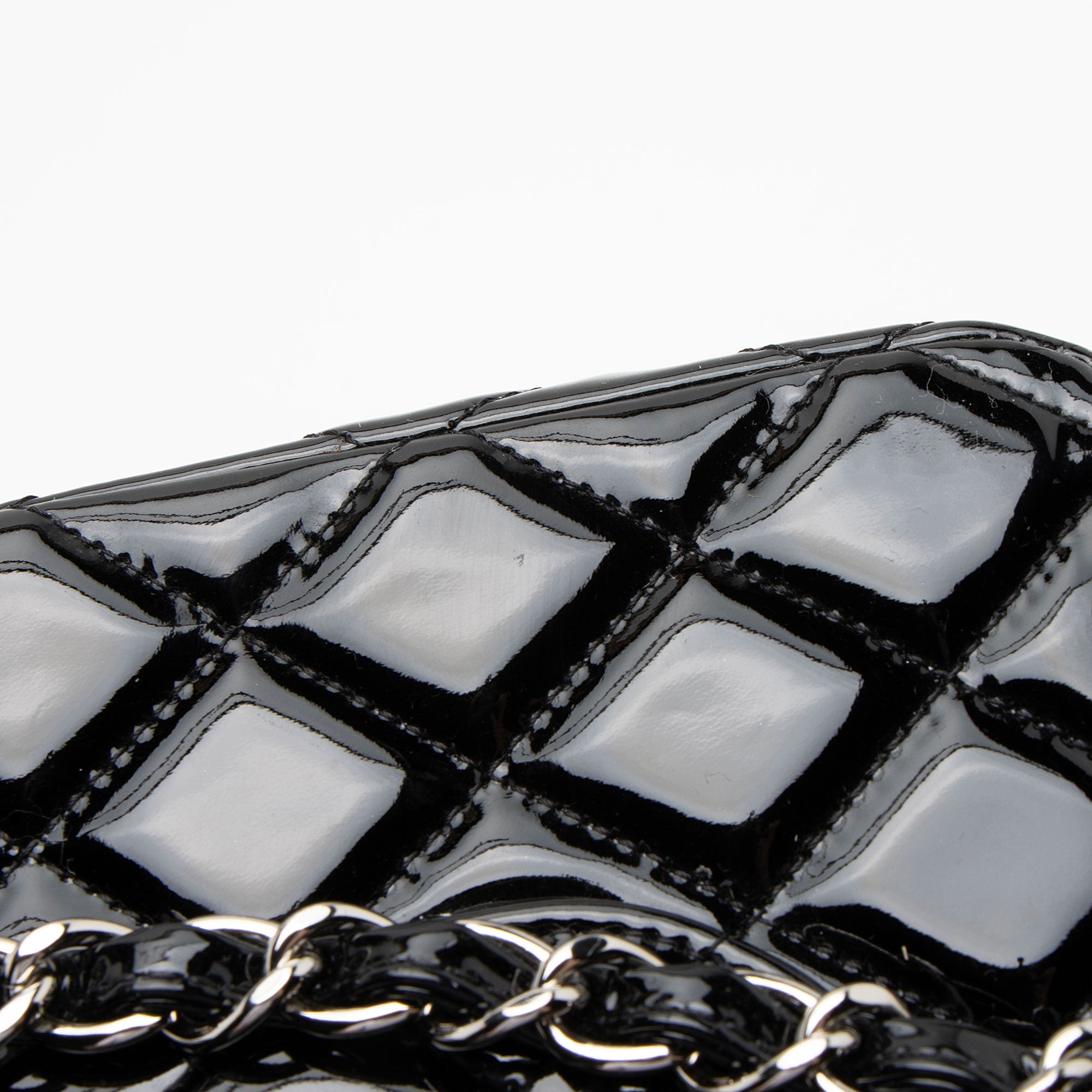 Chanel Patent Leather Classic Medium Double Flap Bag