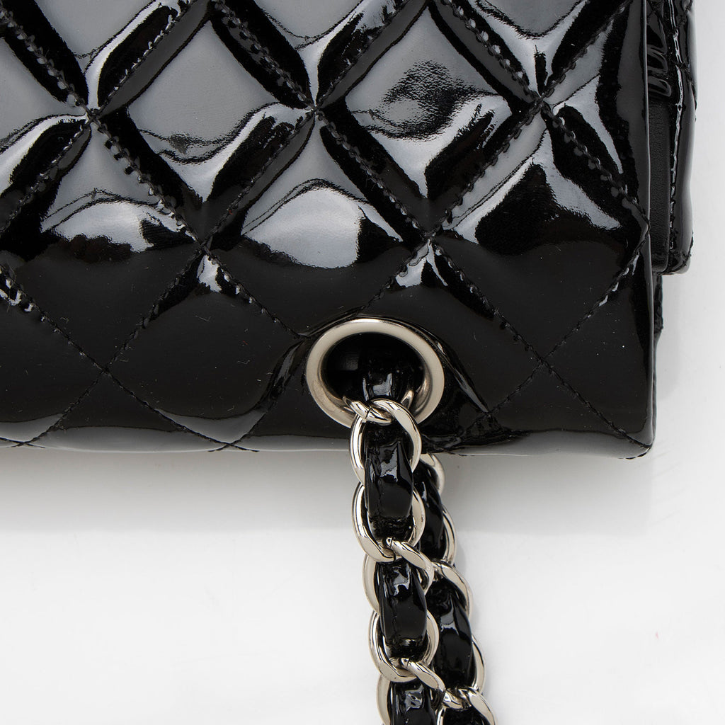 Chanel Patent Leather Classic Medium Double Flap Bag