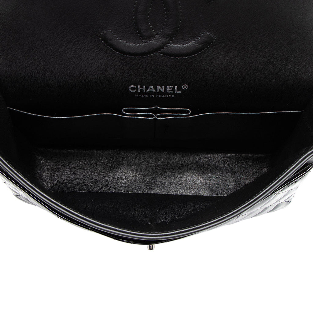 Chanel Patent Leather Classic Medium Double Flap Bag