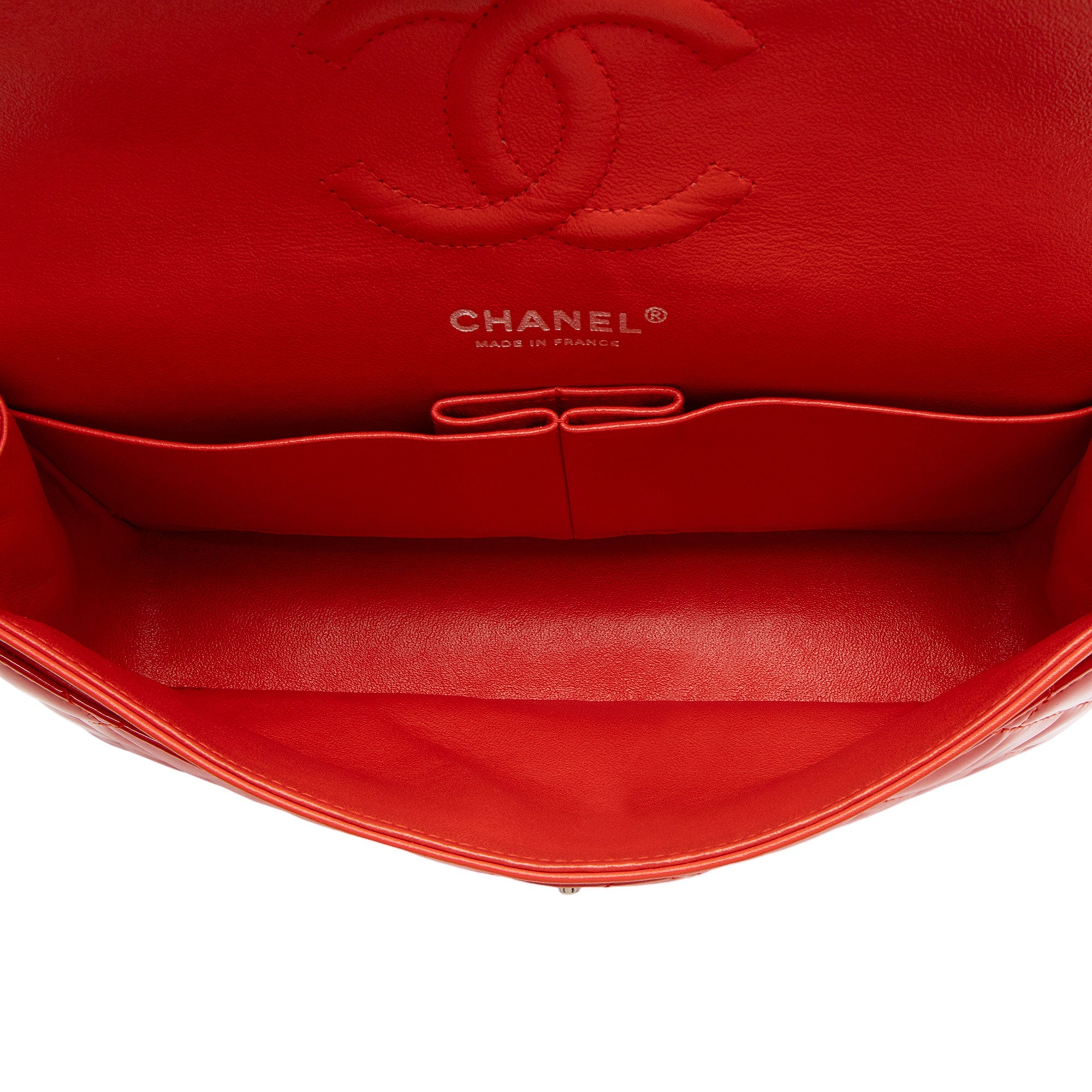 Chanel Patent Leather Classic Medium Double Flap Bag (SHF-N0PJ3H)