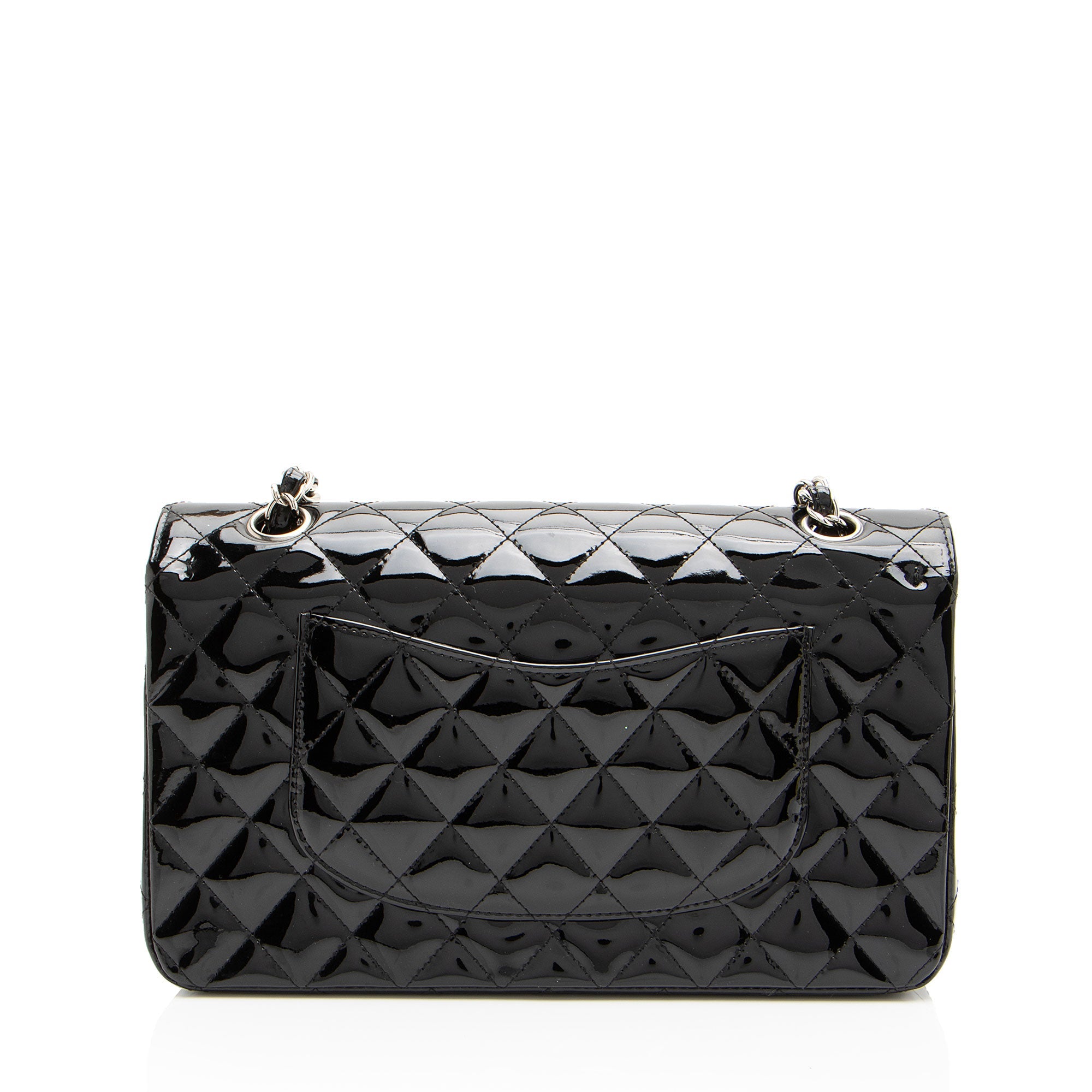 Chanel Patent Leather Classic Medium Double Flap Bag (SHF-XaMpG8)