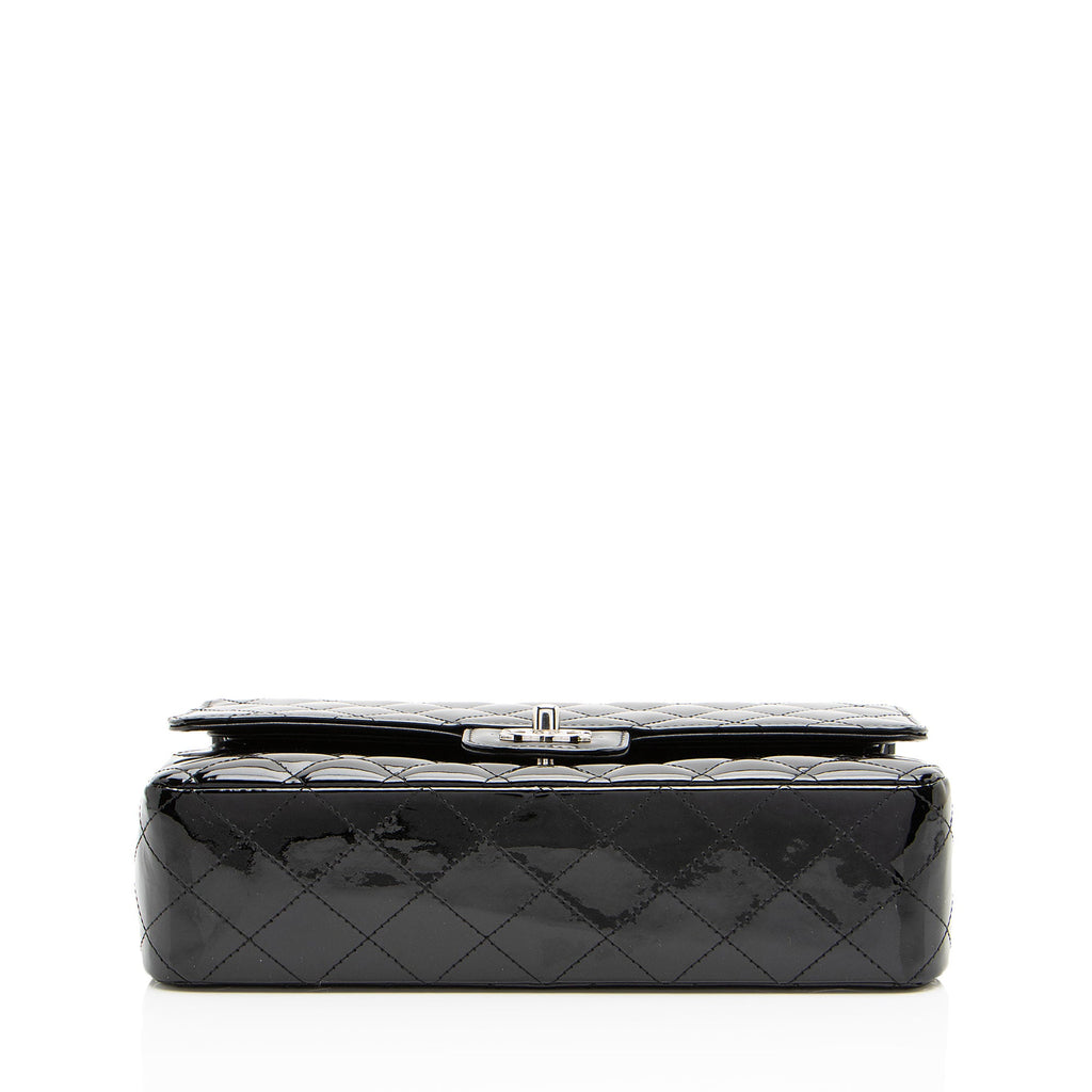 Chanel Patent Leather Classic Medium Double Flap Bag (SHF-XaMpG8)