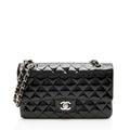 Chanel Patent Leather Classic Medium Double Flap Bag (SHF-XaMpG8)
