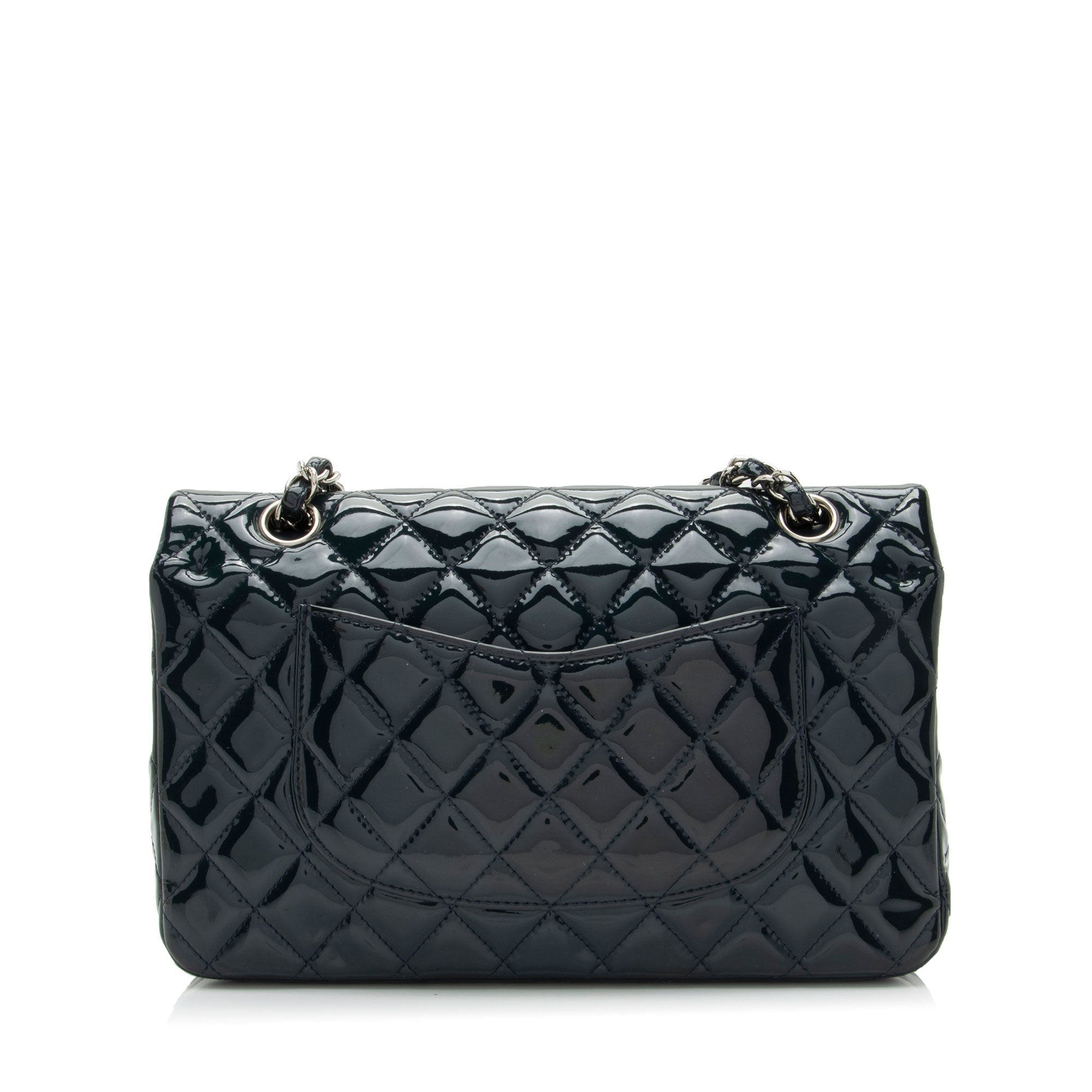 Chanel Patent Leather Classic Medium Double Flap Bag (SHF-lLuqxa)
