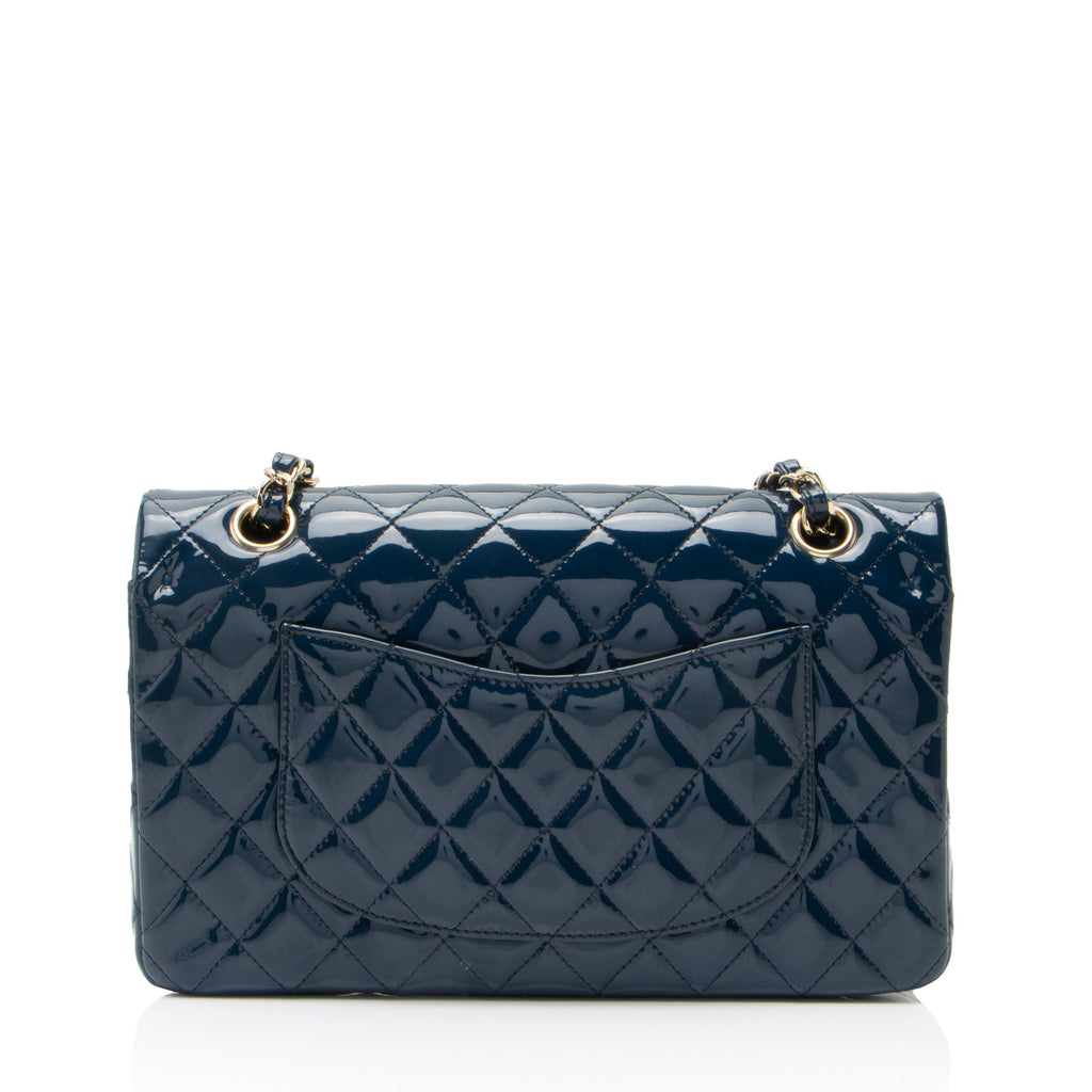 Chanel Patent Leather Classic Medium Double Flap Bag