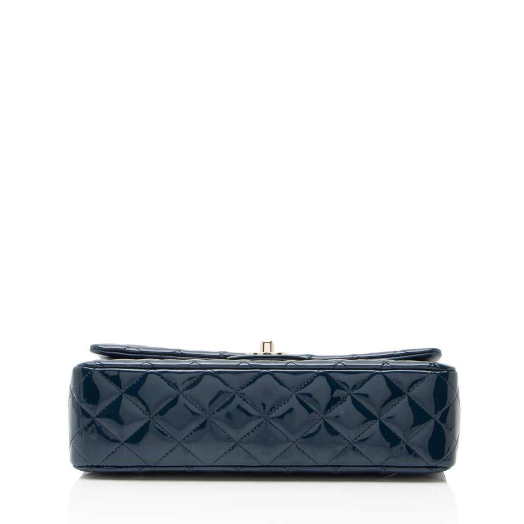 Chanel Patent Leather Classic Medium Double Flap Bag