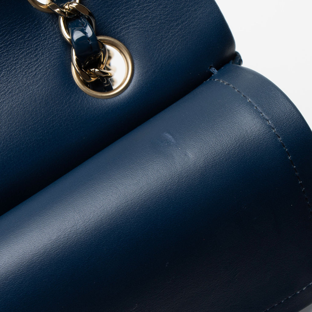 Chanel Patent Leather Classic Medium Double Flap Bag