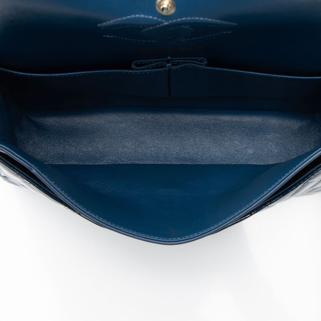 Chanel Patent Leather Classic Medium Double Flap Bag