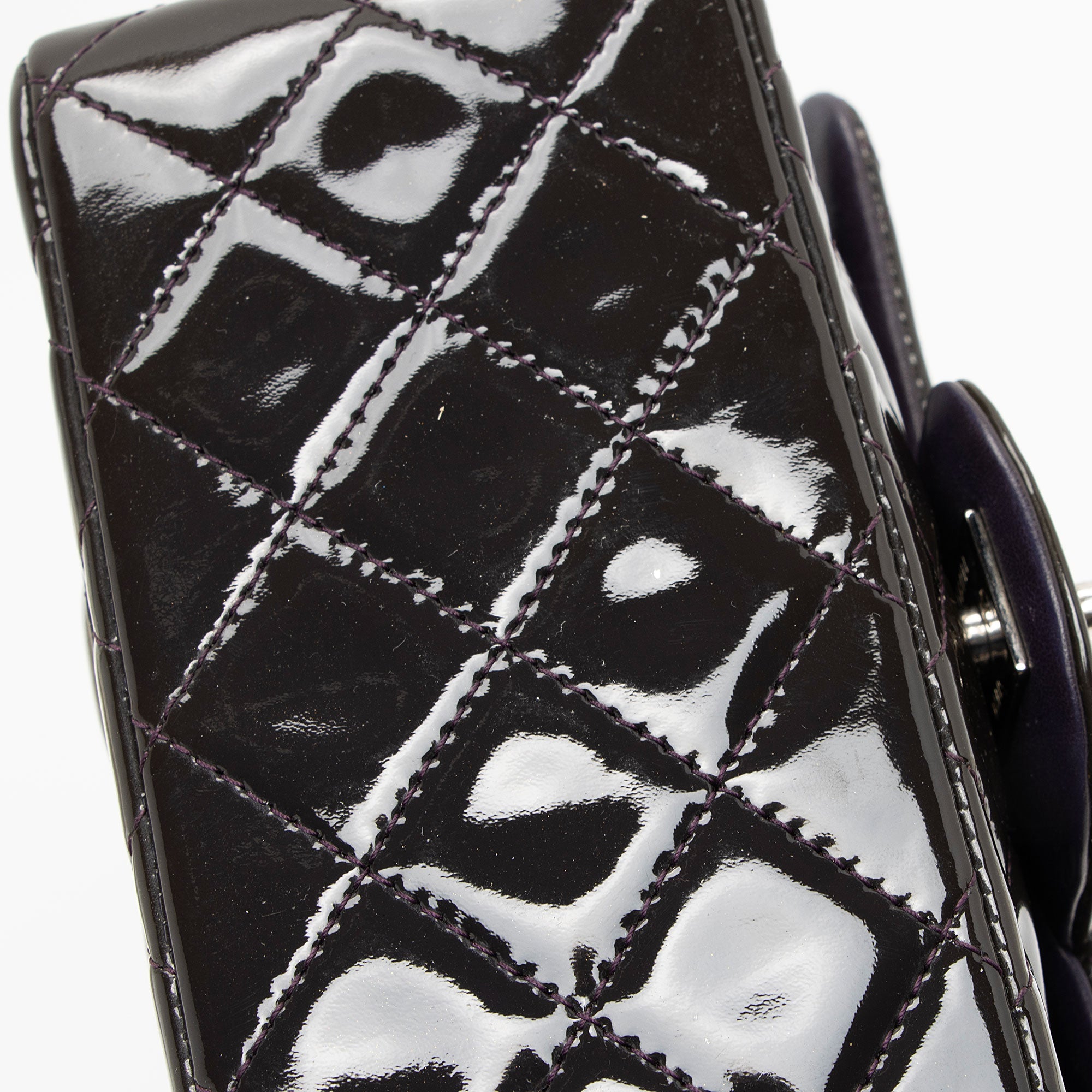 Chanel Patent Leather Classic Square Mini Flap Bag (SHF-Ejwny1)