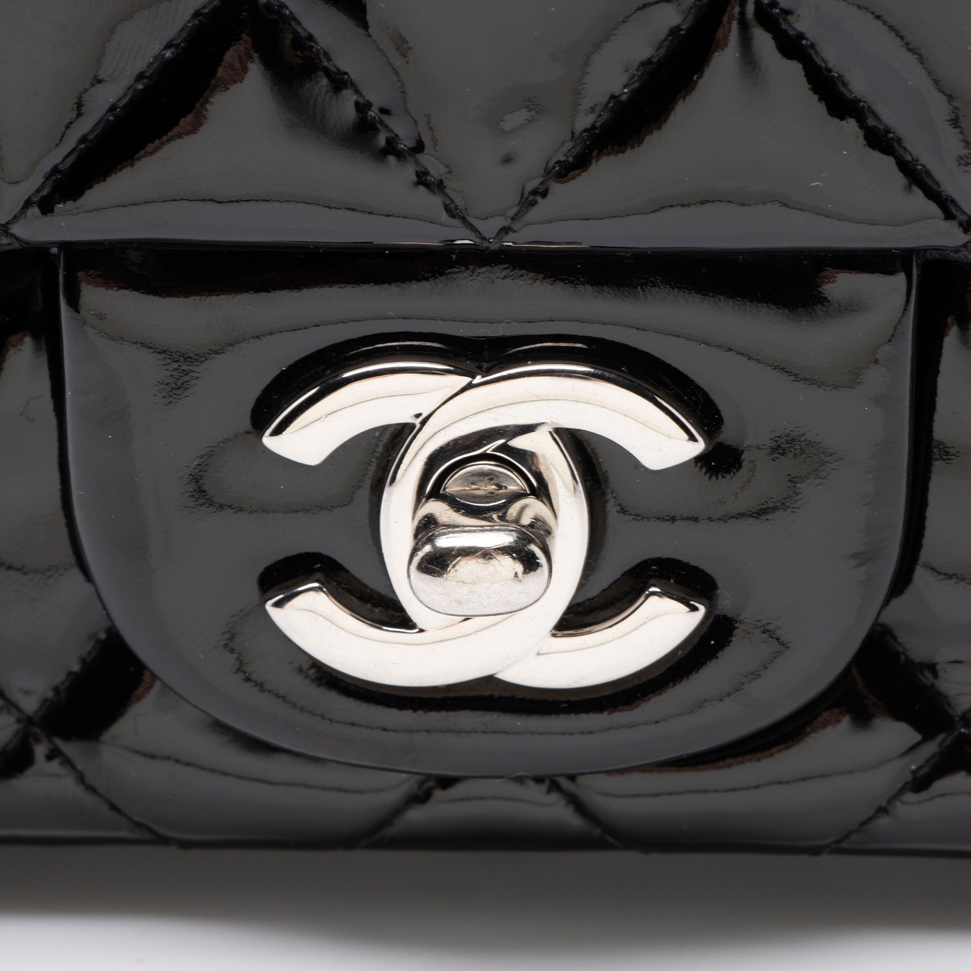 Chanel Patent Leather Classic Square Mini Flap Bag