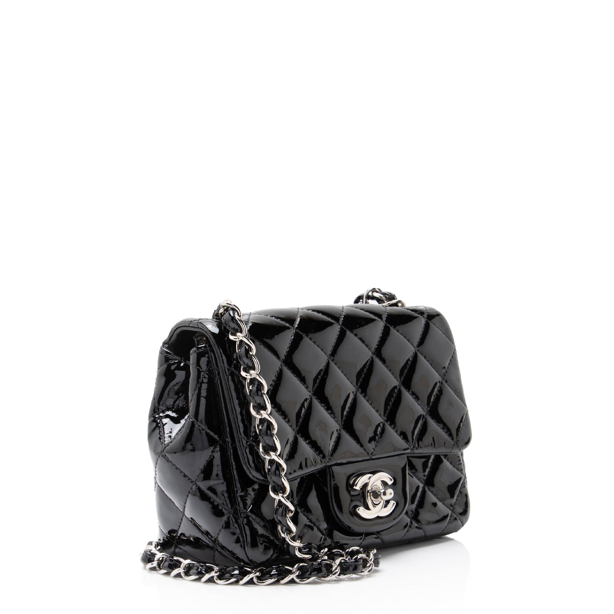 Chanel Patent Leather Classic Square Mini Flap Bag