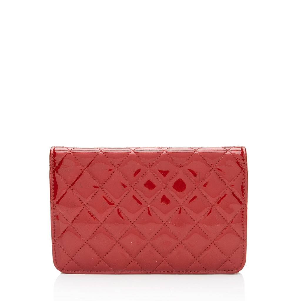 Chanel Patent Leather Classic Wallet on Chain Bag (SHF-kZcSTK)