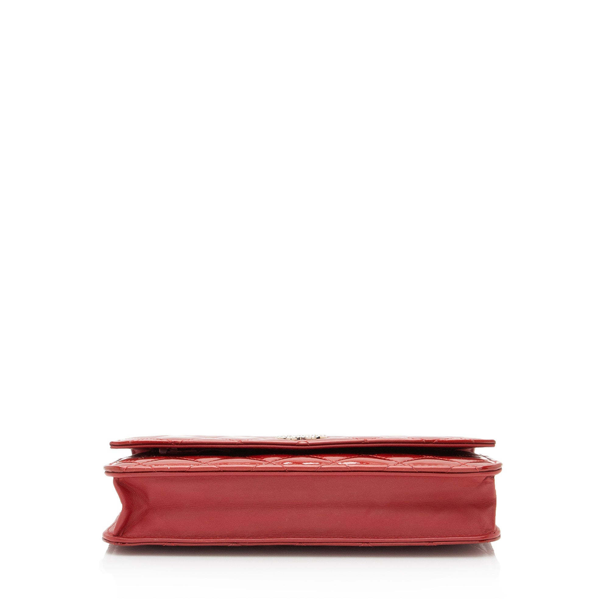 Chanel Patent Leather Classic Wallet on Chain Bag (SHF-kZcSTK)