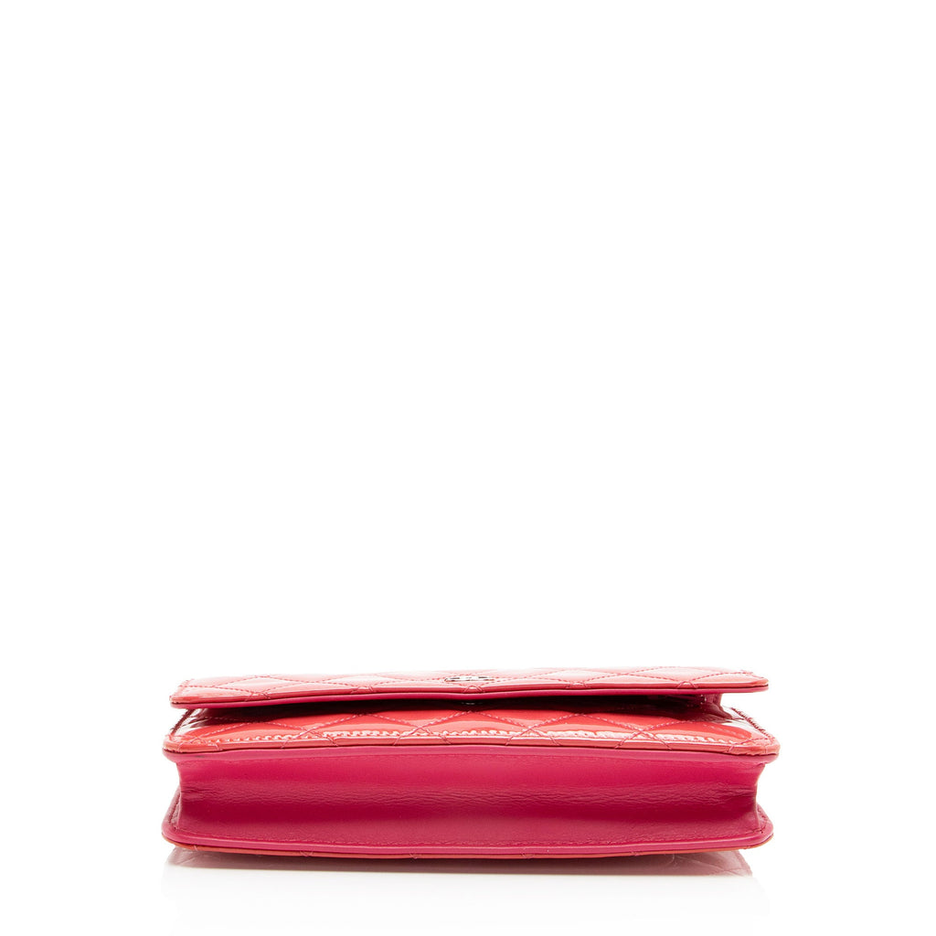 Chanel Patent Leather Classic Wallet on Chain (SHF-13OxMa)