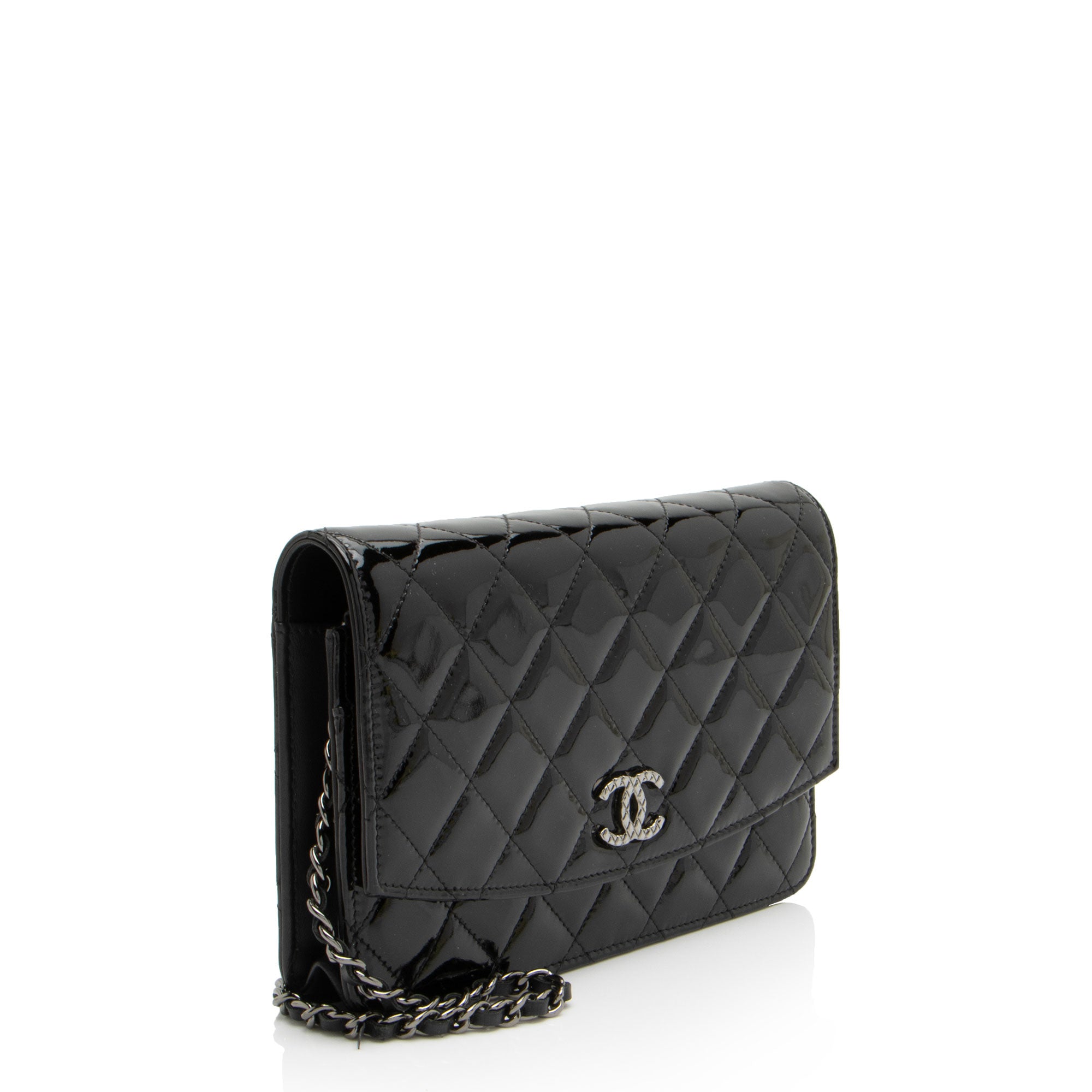 Chanel Patent Leather Classic Wallet on Chain