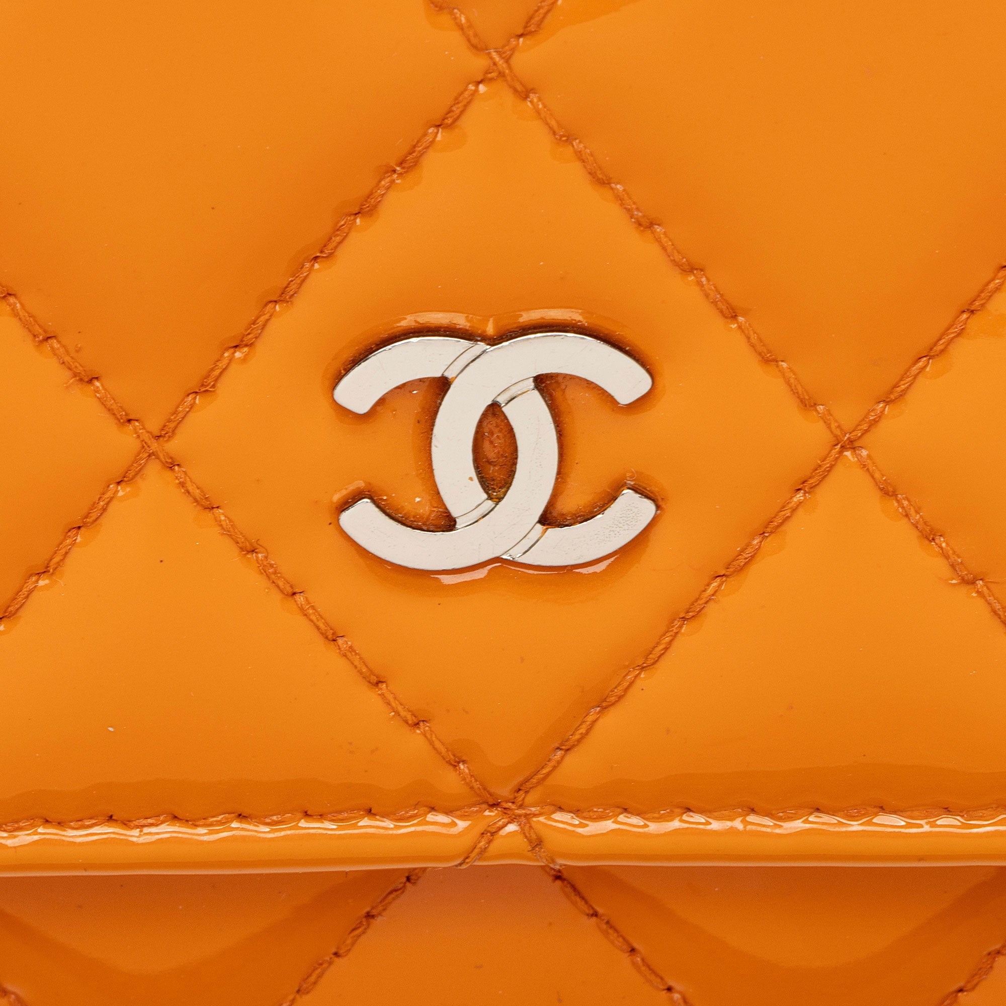 Chanel Patent Leather Classic Wallet on Chain
