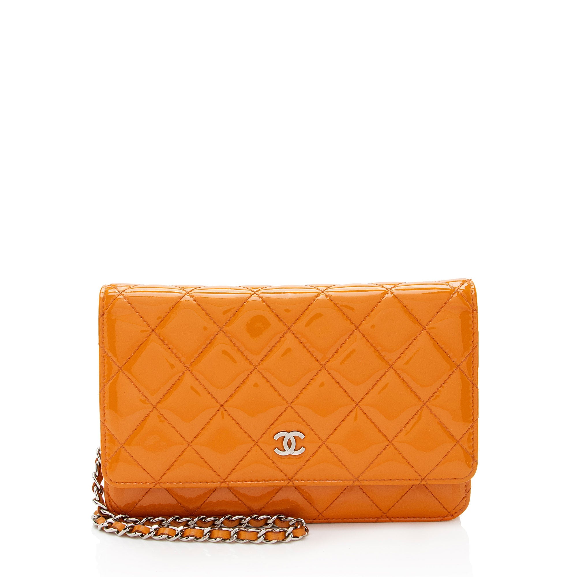 Chanel Patent Leather Classic Wallet on Chain