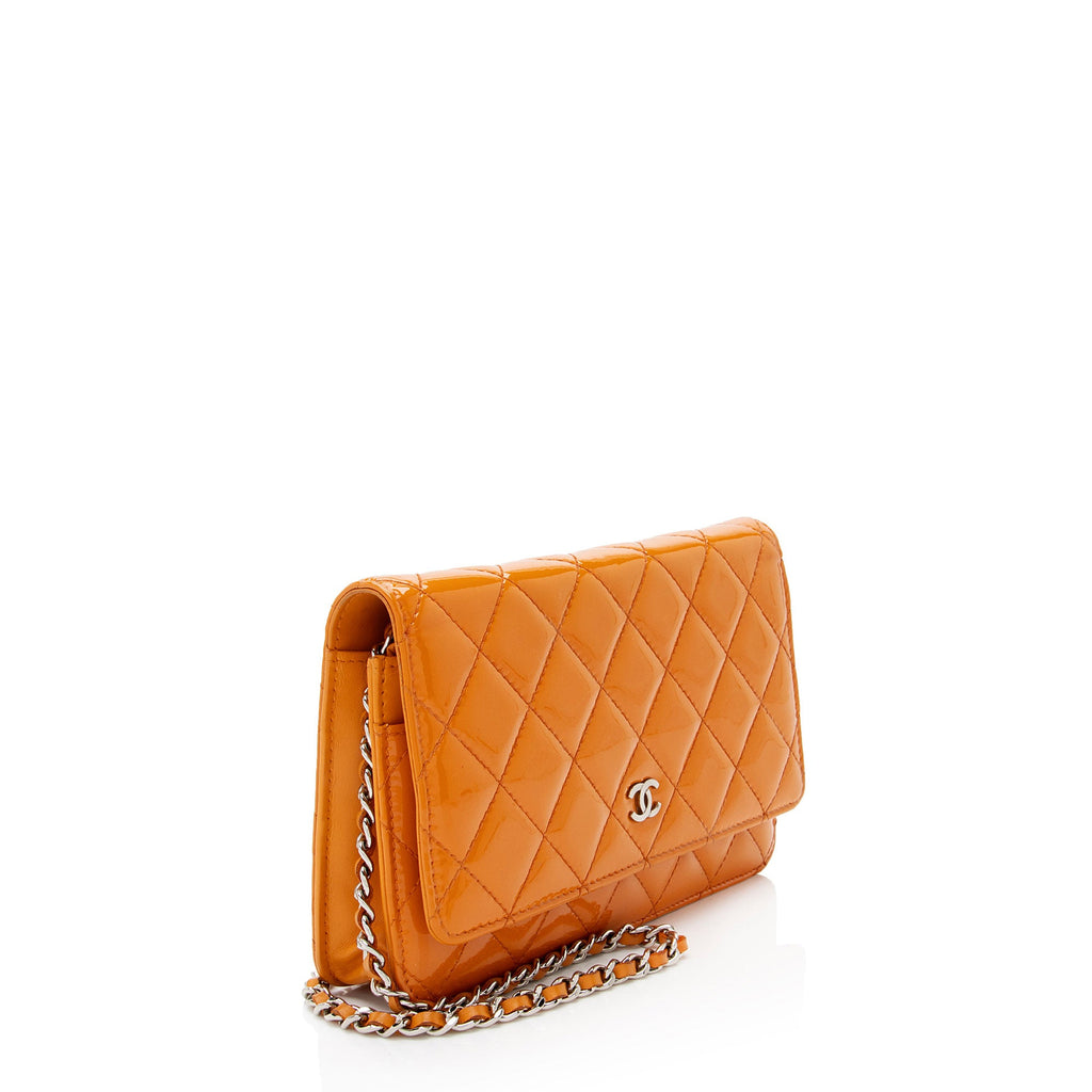 Chanel Patent Leather Classic Wallet on Chain
