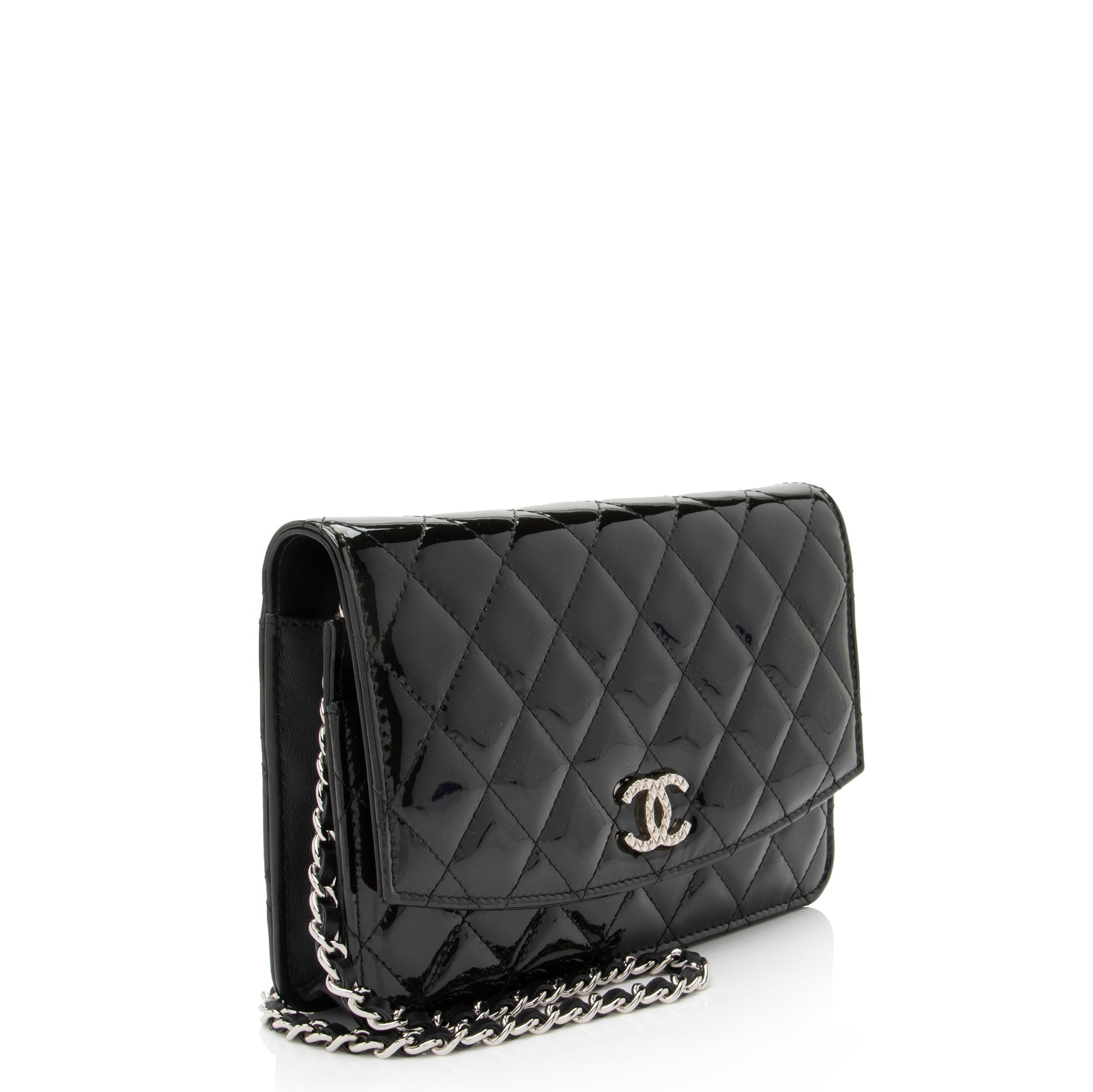Chanel Patent Leather Classic Wallet on Chain