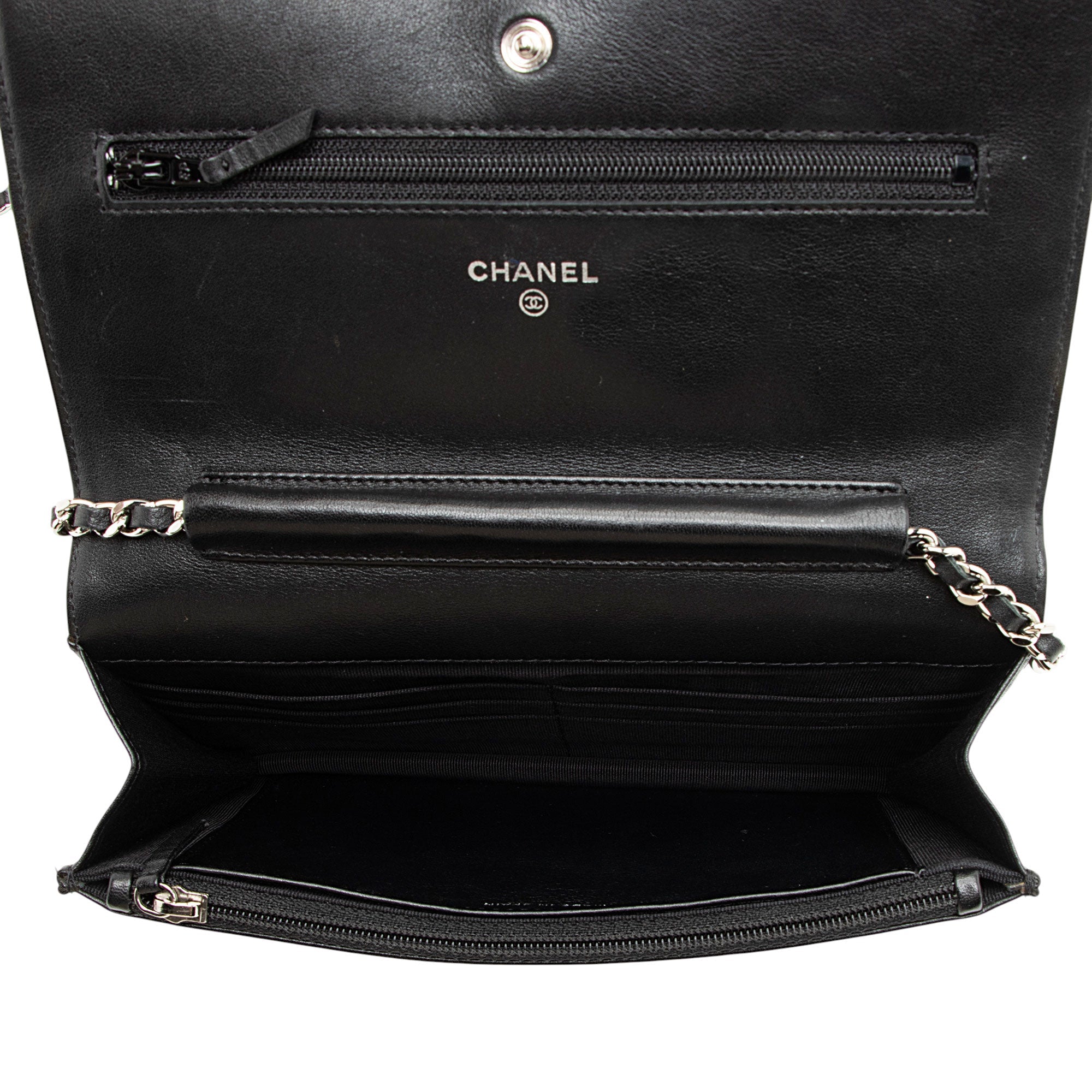 Chanel Patent Leather Classic Wallet on Chain