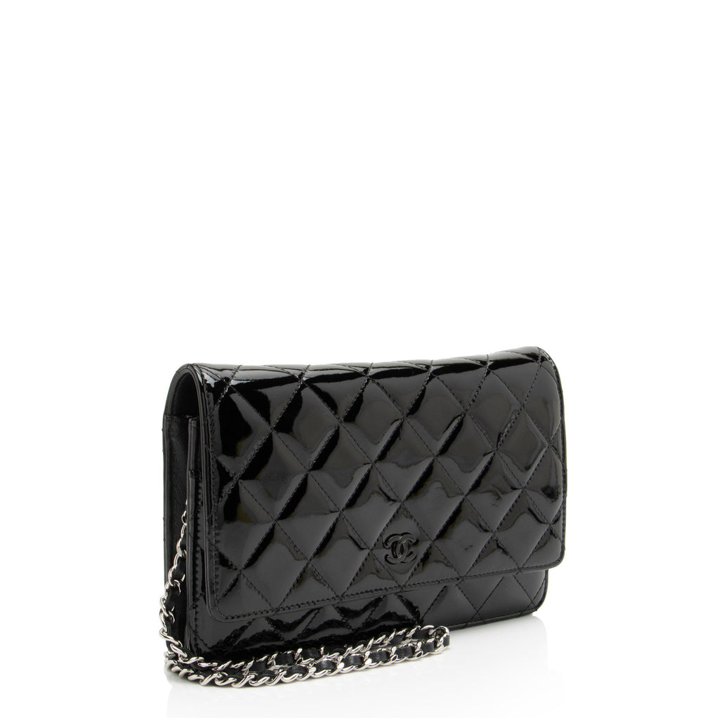 Chanel Patent Leather Classic Wallet on Chain