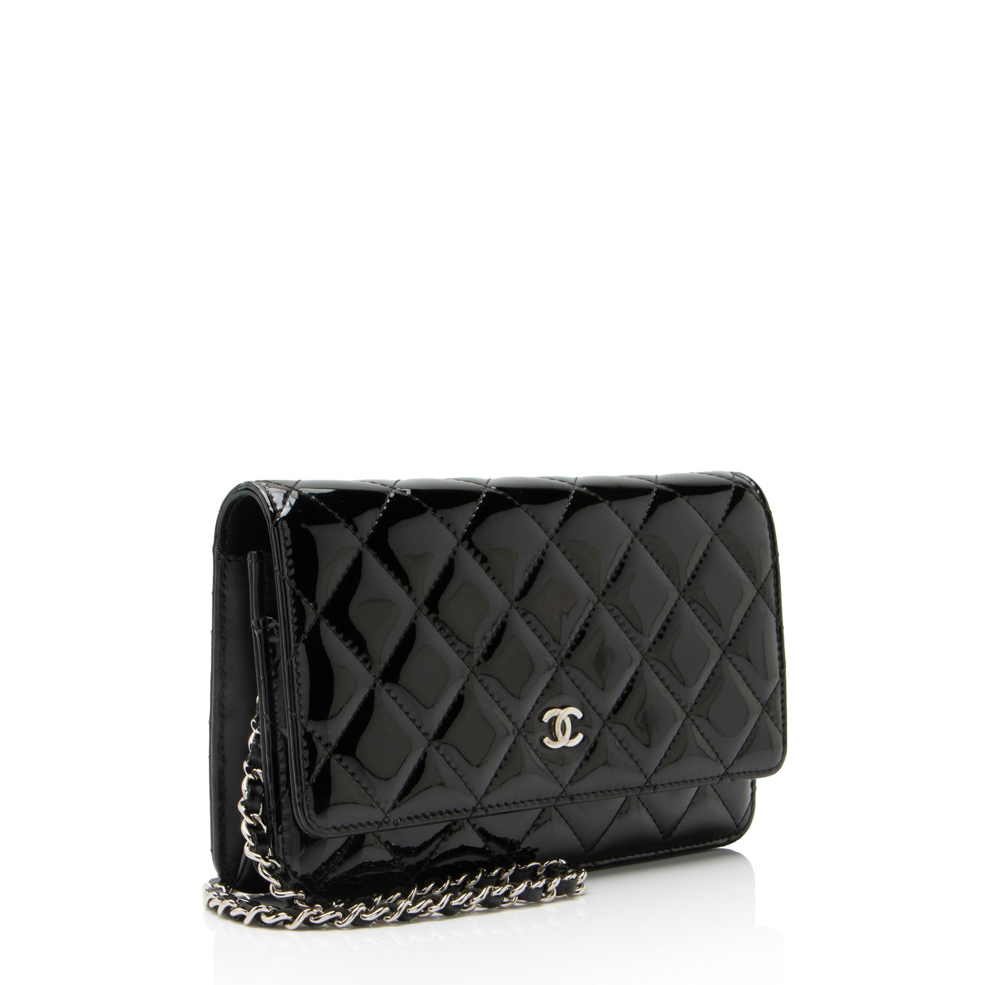 Chanel Patent Leather Classic Wallet on Chain