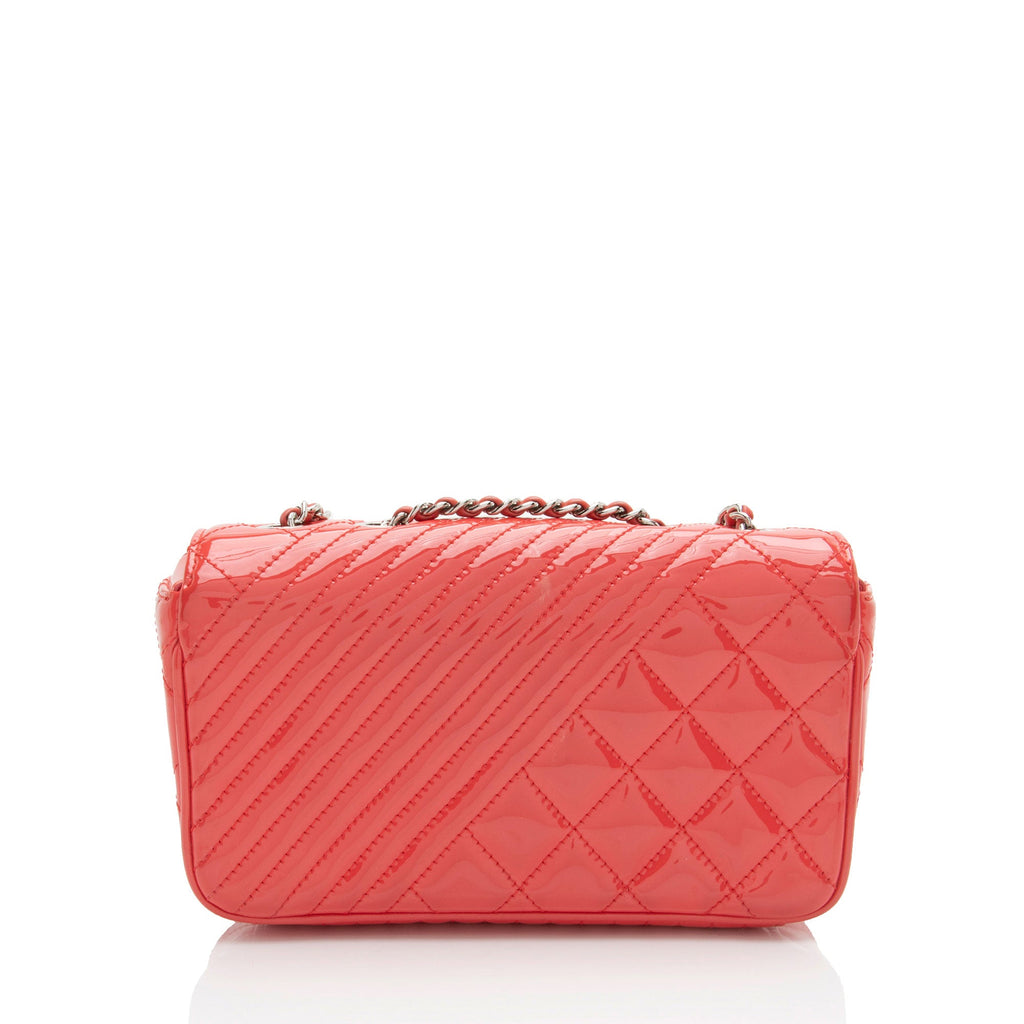 Chanel Patent Leather Coco Boy Small Flap Bag