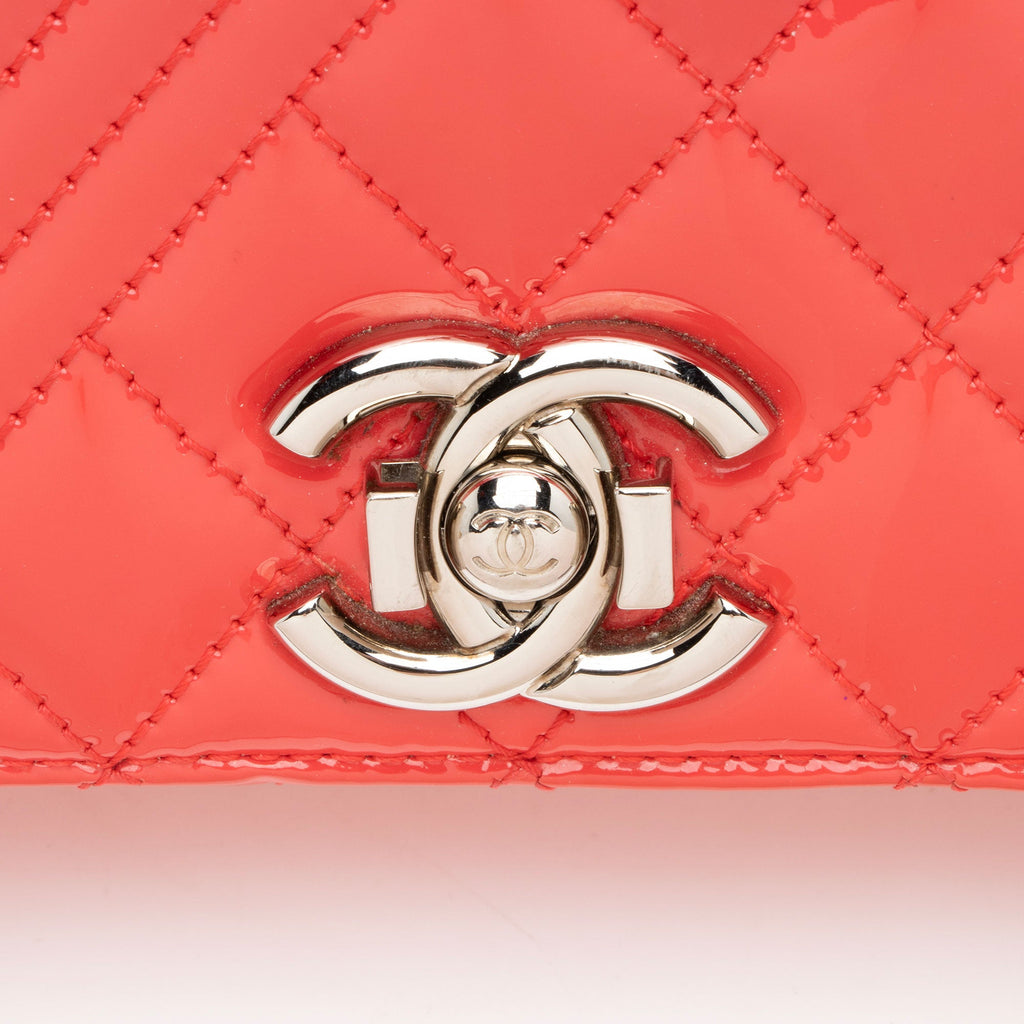 Chanel Patent Leather Coco Boy Small Flap Bag