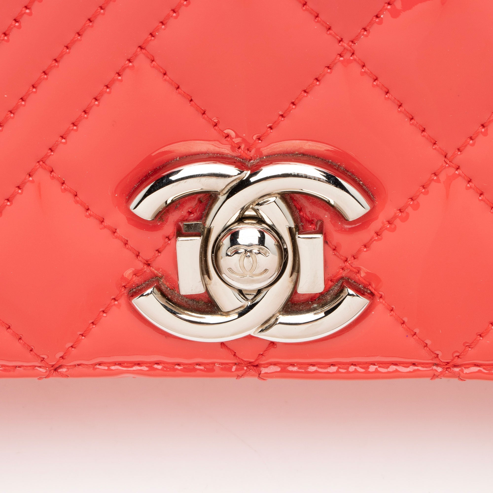 Chanel Patent Leather Coco Boy Small Flap Bag