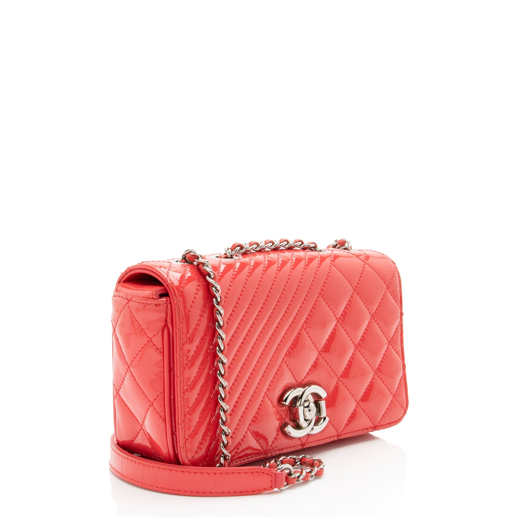 Chanel Patent Leather Coco Boy Small Flap Bag
