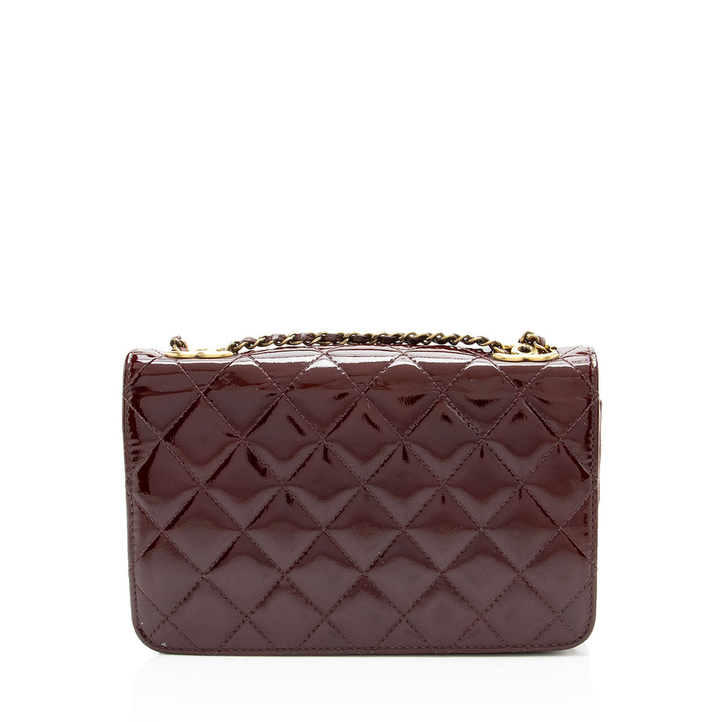 Chanel Patent Leather Eyelet CC Wallet on Chain