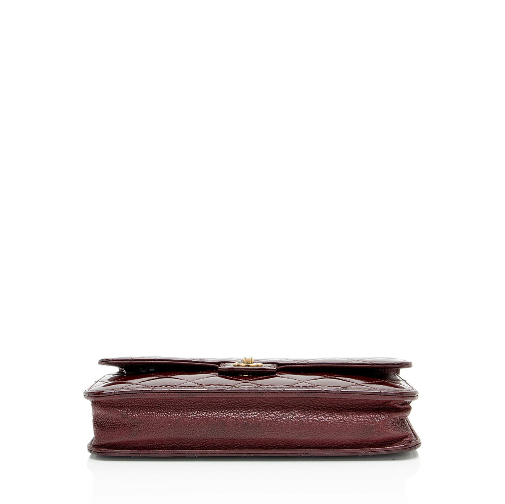 Chanel Patent Leather Eyelet CC Wallet on Chain