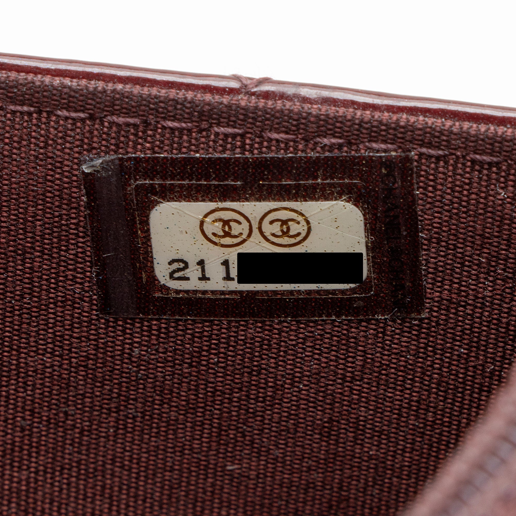Chanel Patent Leather Eyelet CC Wallet on Chain