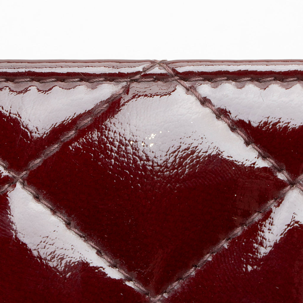 Chanel Patent Leather Eyelet CC Wallet on Chain