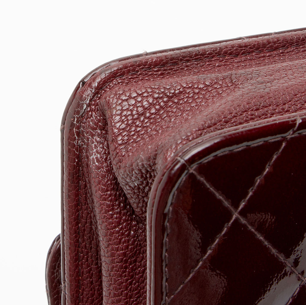 Chanel Patent Leather Eyelet CC Wallet on Chain