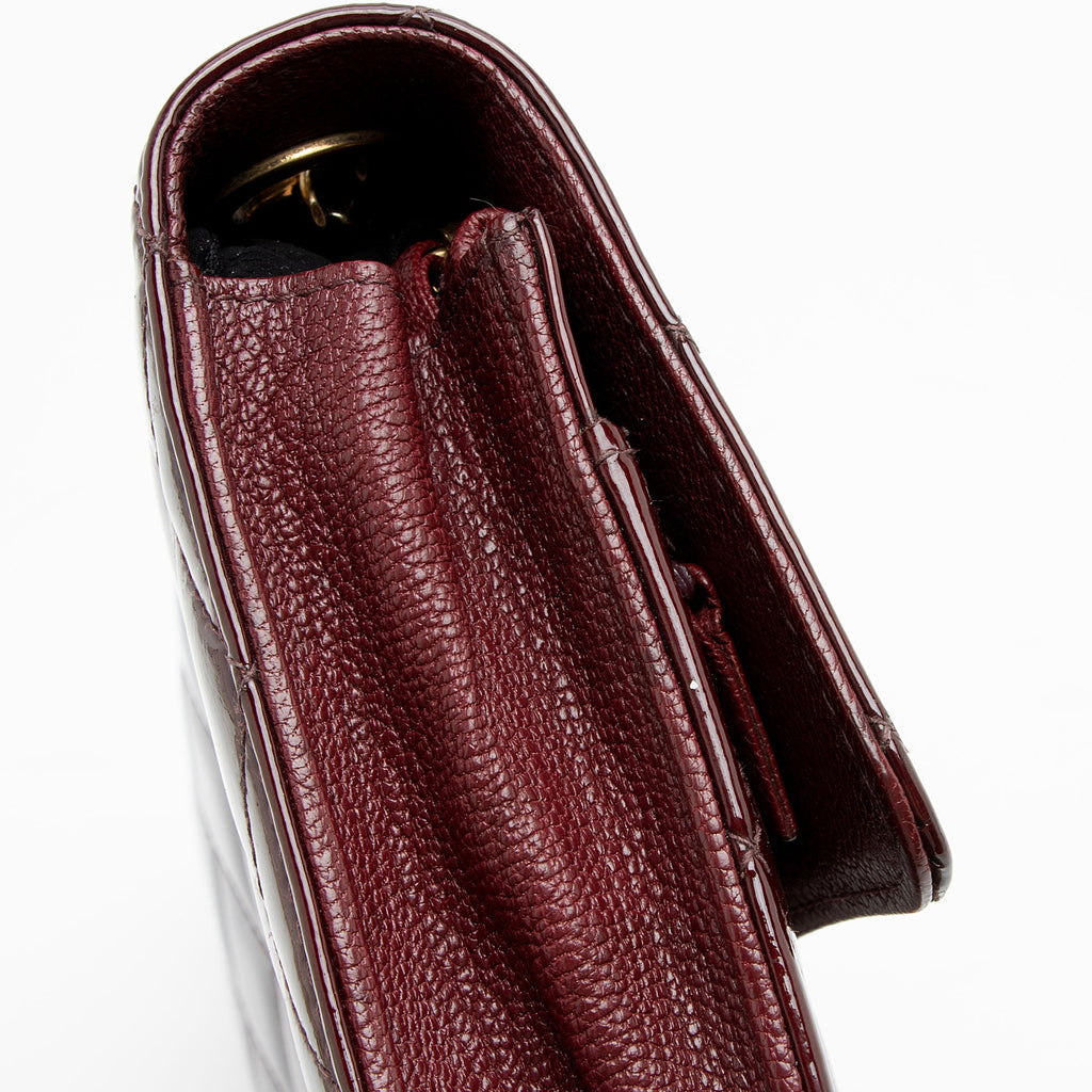 Chanel Patent Leather Eyelet CC Wallet on Chain