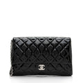 Chanel Patent Leather Flap Clutch on Chain (SHF-9c9WQx)