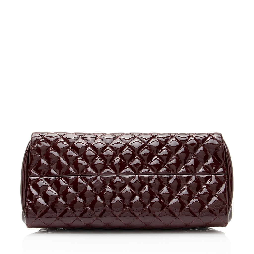 Chanel Patent Leather Just Mademoiselle Bowler Bag (SHF-HKPpy4)
