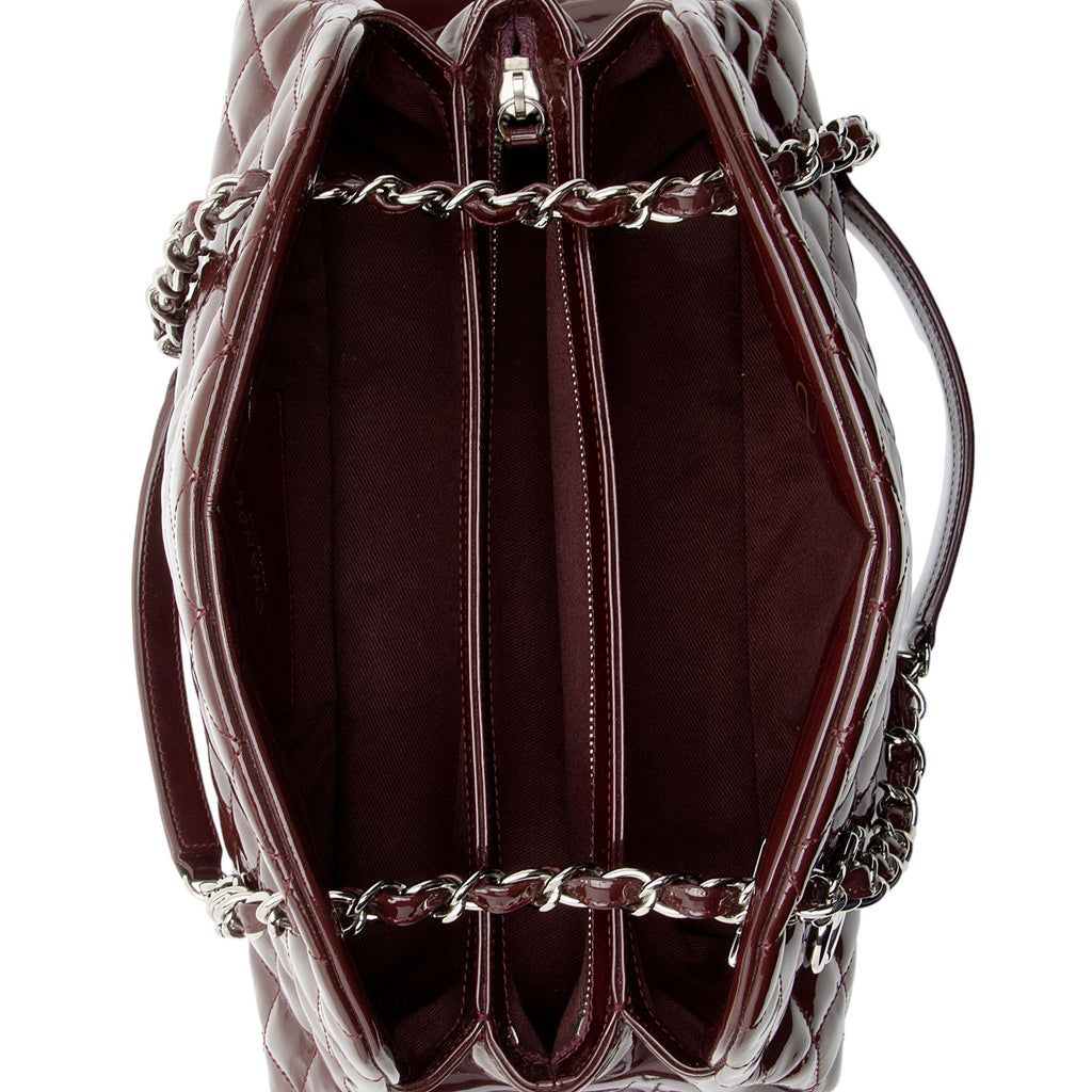 Chanel Patent Leather Just Mademoiselle Bowler Bag (SHF-HKPpy4)