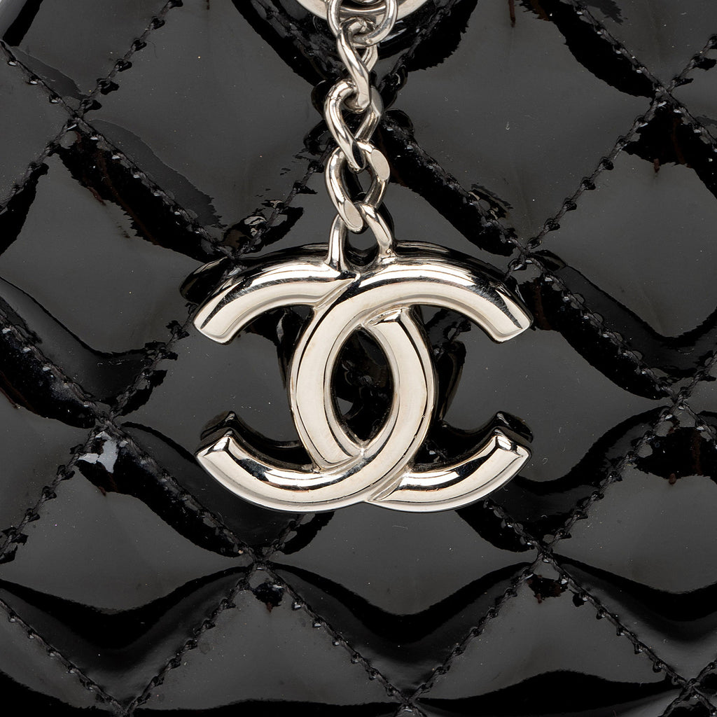 Chanel Patent Leather Just Mademoiselle Bowler Bag (SHF-xTHbdI)