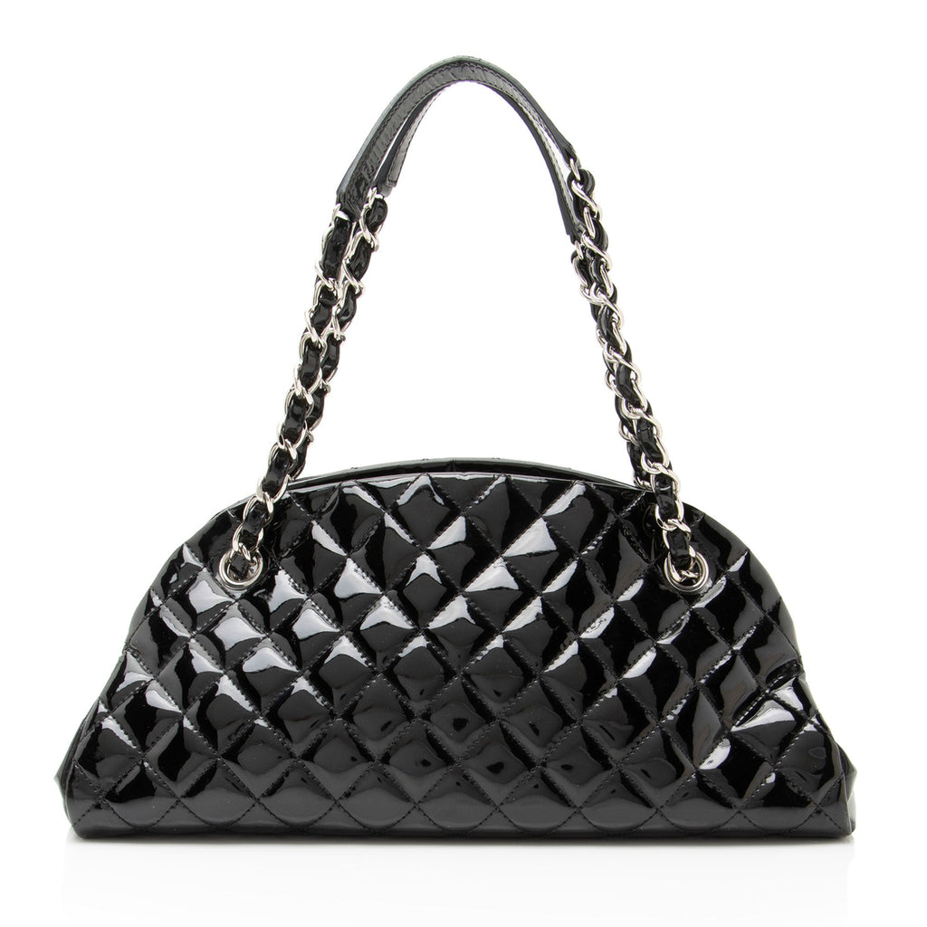 Chanel Patent Leather Just Mademoiselle Bowler Bag