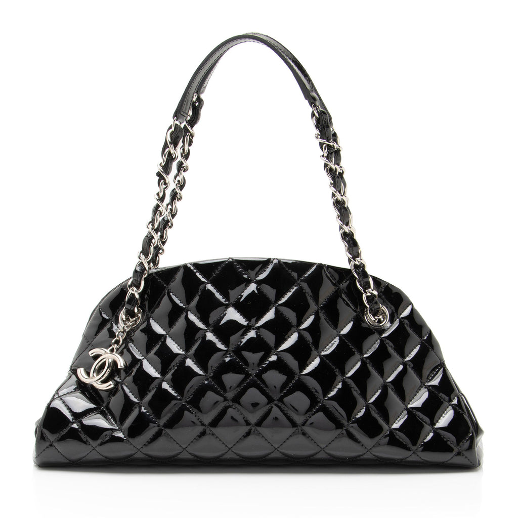 Chanel Patent Leather Just Mademoiselle Bowler Bag