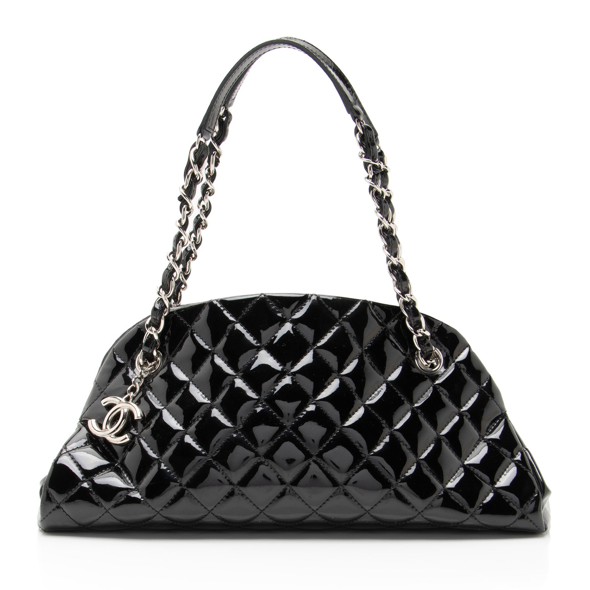 Chanel Patent Leather Just Mademoiselle Bowler Bag