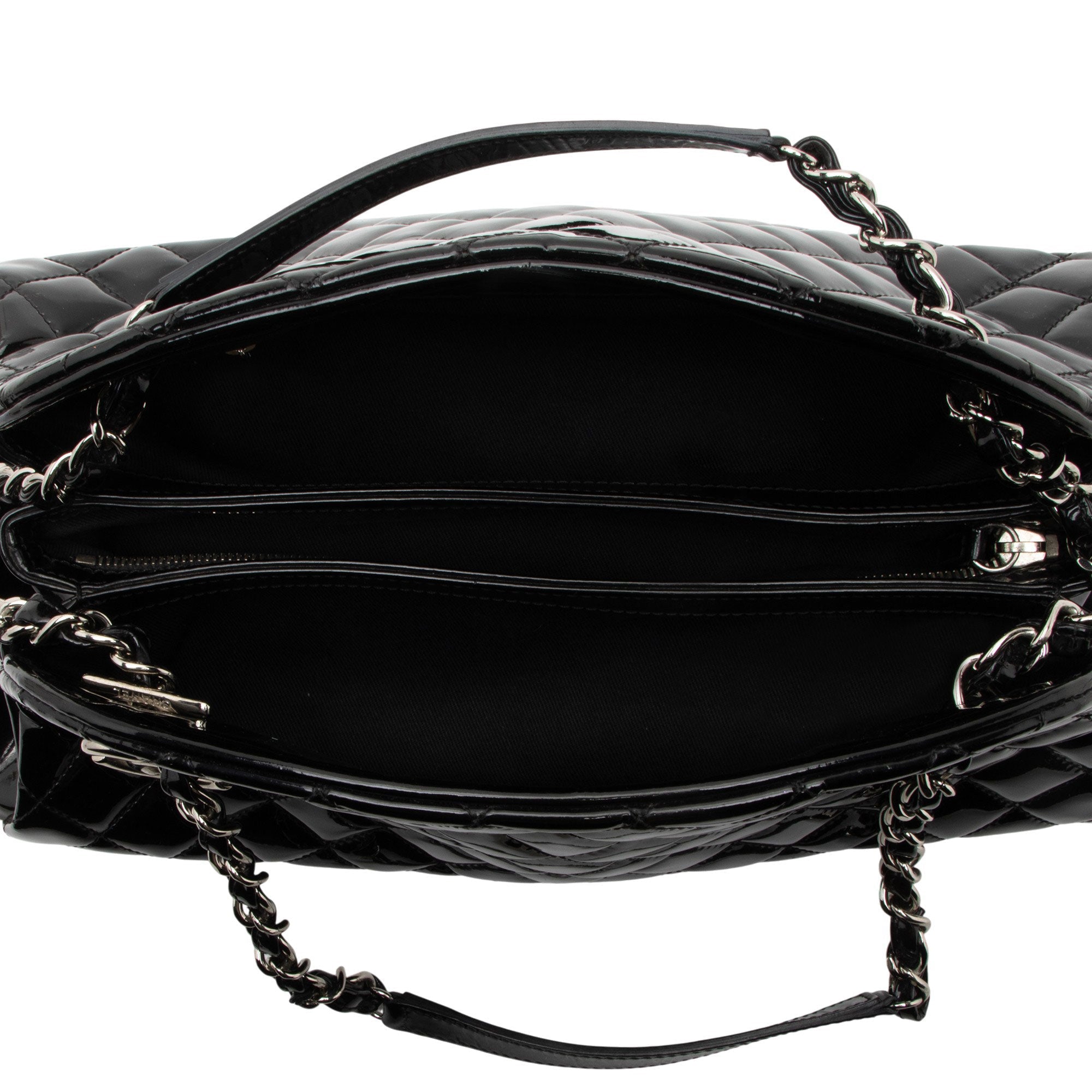 Chanel Patent Leather Just Mademoiselle Bowler Bag