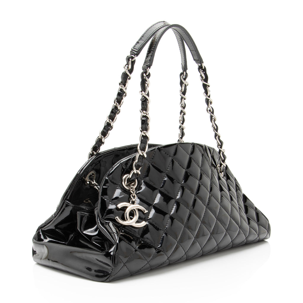 Chanel Patent Leather Just Mademoiselle Bowler Bag